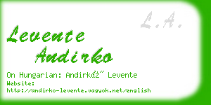 levente andirko business card